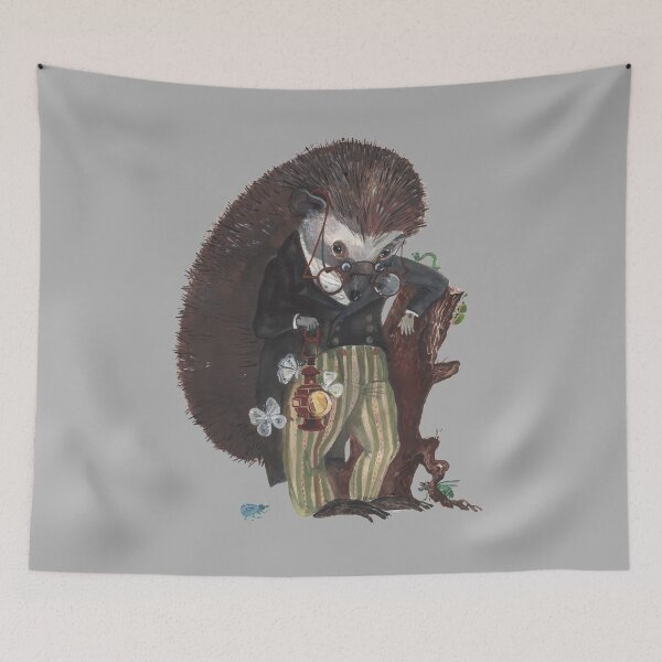 Item preview, Hedgehog entomologist designed and sold by LandgrafTA.
