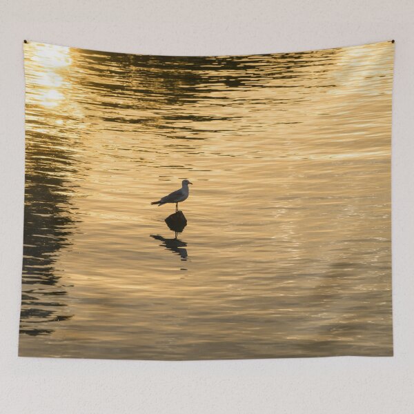 Item preview, Silky Gold with Seagull designed and sold by Georgia Mizuleva.