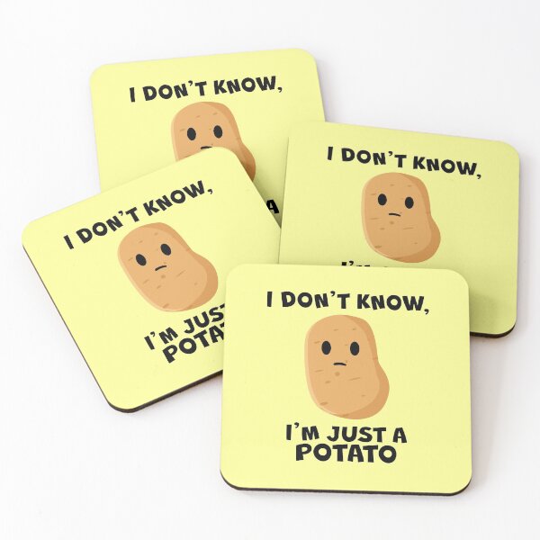 Item preview, I don't know, I'm just a Potato - Black designed and sold by SmileMiau.