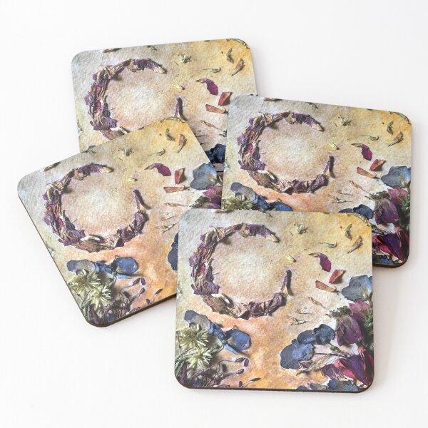 Item preview, Rose Crescent Moon / Dried Flower & Watercolor Art designed and sold by kaseydonculp.