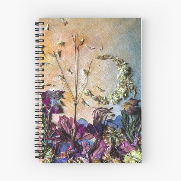 Item preview, Dandelion Crescent Moon / Dried Flower & Watercolor Art designed and sold by kaseydonculp.