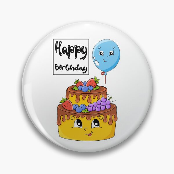 Item preview, Happy Birthday Cake And Balloon designed and sold by darknessjeff86.