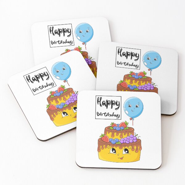 Item preview, Happy Birthday Cake And Balloon designed and sold by darknessjeff86.