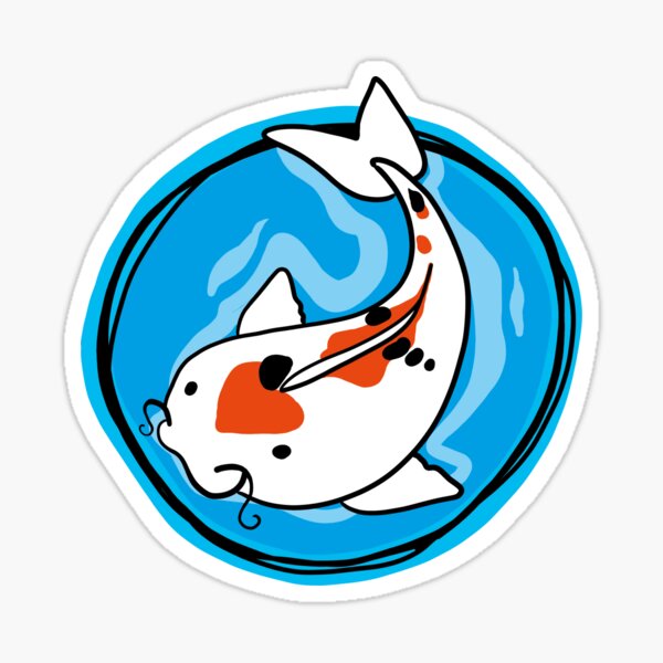 Japan Addiction collection: kawaii koi fish Sticker