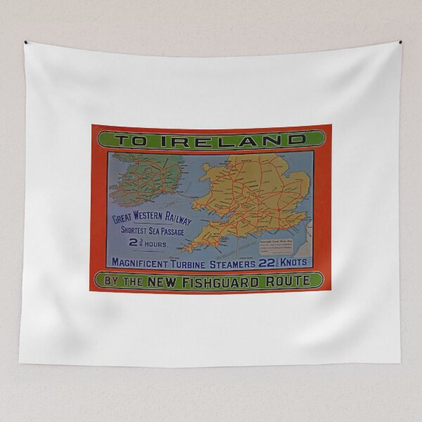 Artikelvorschau, GWR Railway Ferry Poster nach Irland entworfen und verkauft von Random Railways.