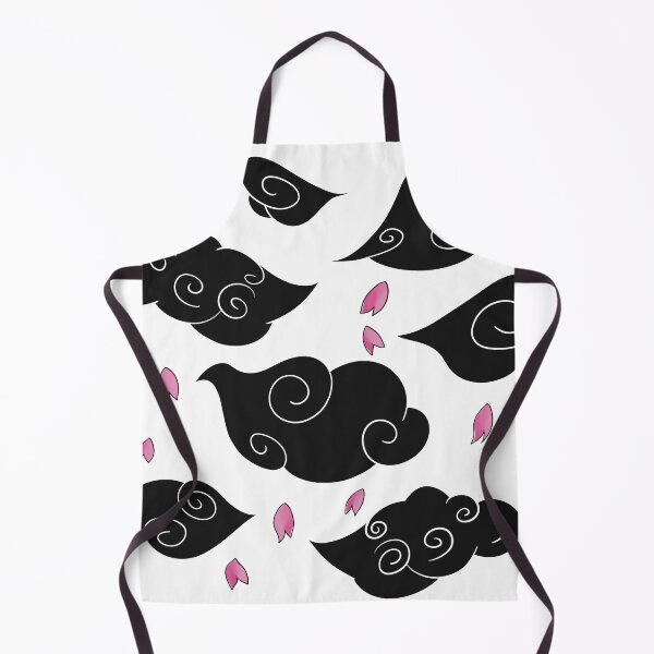 Item preview, Japanese wind clouds in black with cherry blossoms designed and sold by LufikamiDesign.