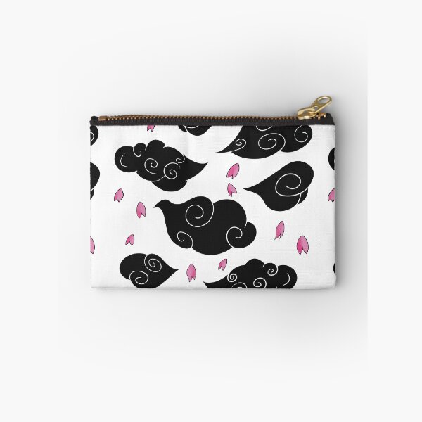 Item preview, Japanese wind clouds in black with cherry blossoms designed and sold by LufikamiDesign.