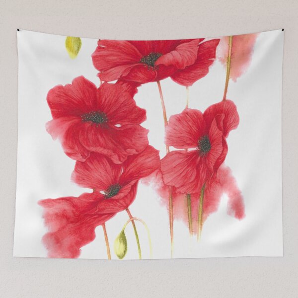 Item preview,  Red Flowers designed and sold by Jacklin-01.