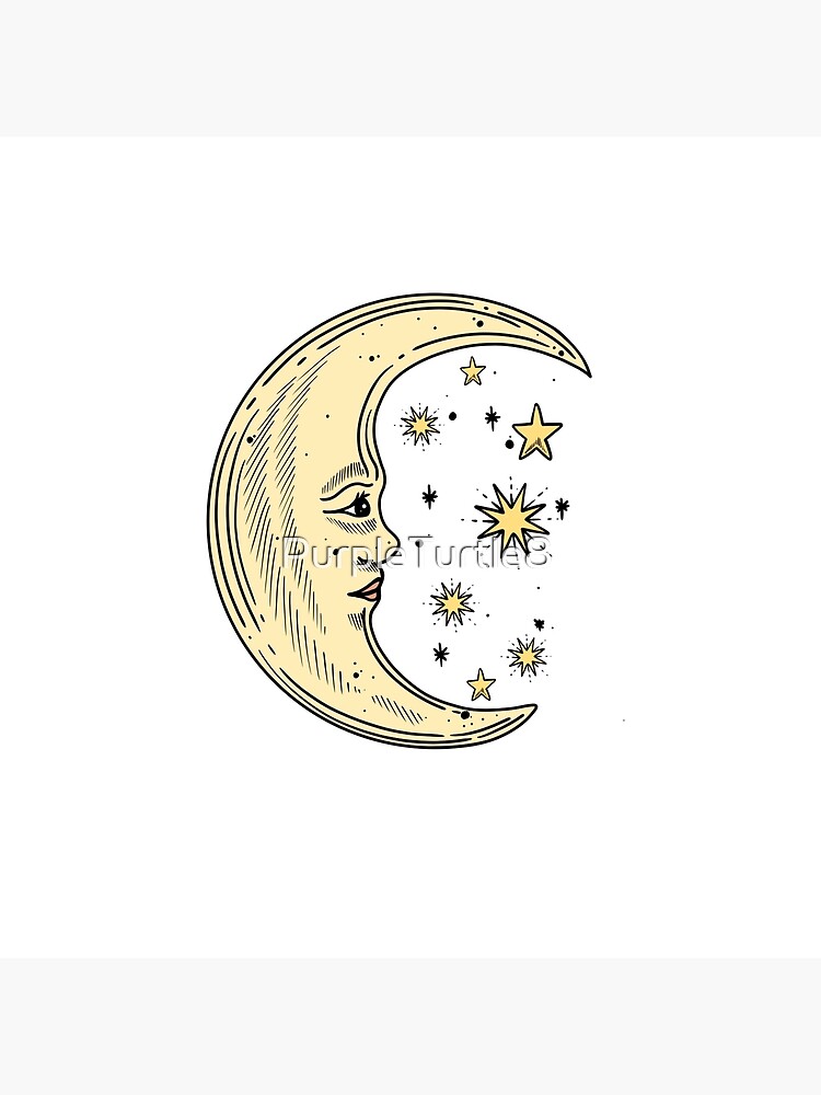 Vintage Moon and Stars