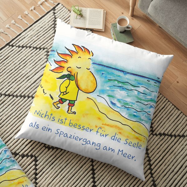 Spaziergang am Meer Bodenkissen