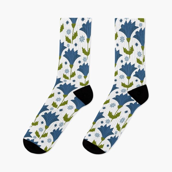 Item preview, Floral seamless pattern with blue bellflowers designed and sold by Victoria Riabov.