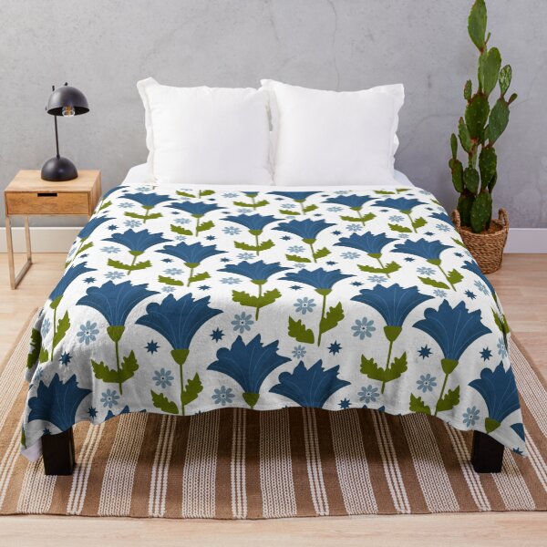 Item preview, Floral seamless pattern with blue bellflowers designed and sold by Victoria Riabov.