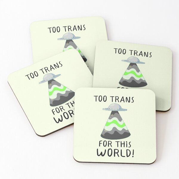 Item preview, "Too Trans For This World!" Agender Pride designed and sold by ForTheFrogWar.