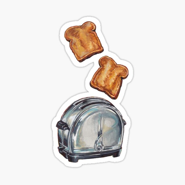 Toast and Toaster Sticker