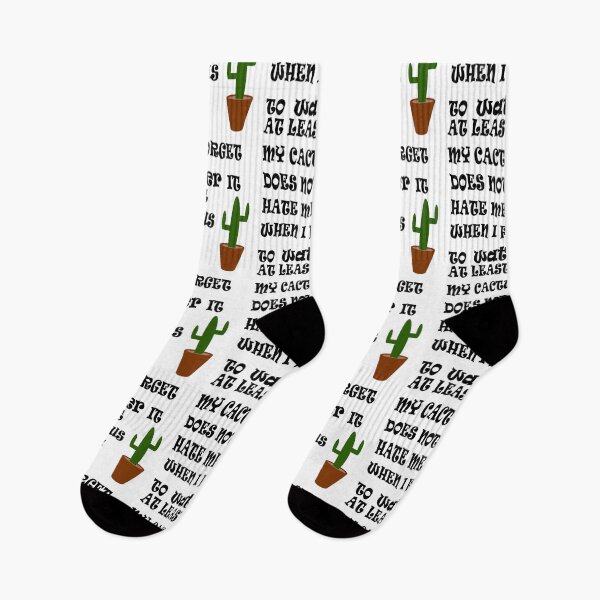 Item preview, At least my cactus does not hate me text on the white background designed and sold by IraNiva.