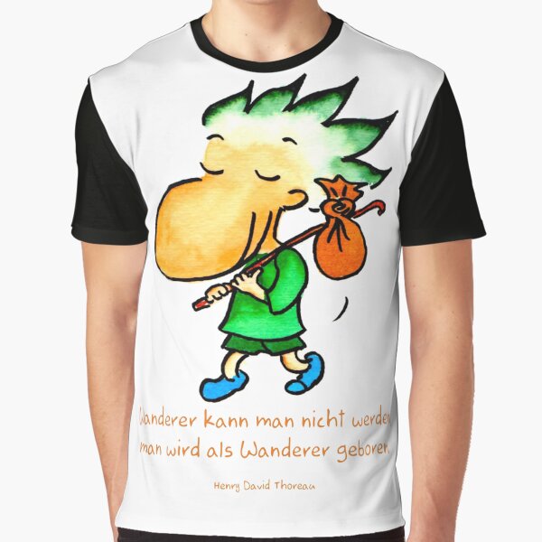 Zum Wanderer geboren Grafik T-Shirt