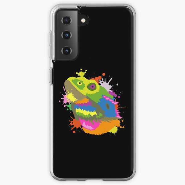 Bearded Dragon Mom Dad I Funny Beardy Gift Colorful Head Samsung Galaxy Soft Case