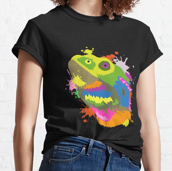 Bearded Dragon Mom Dad I Funny Beardy Gift Colorful Head Classic T-Shirt