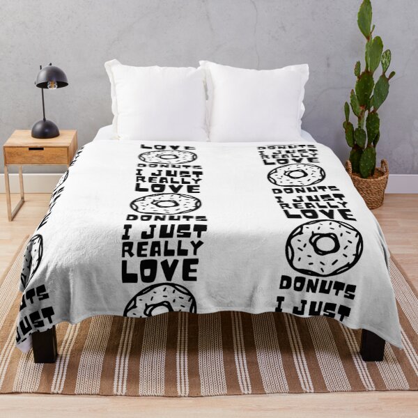 Item preview, I Just Really Love Donuts Black Bold Design designed and sold by SweetAndSpice.