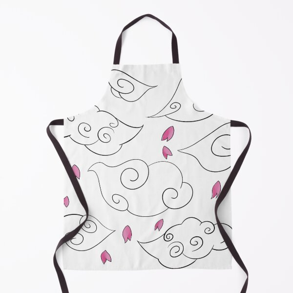 Item preview, Japanese wind clouds in white with cherry blossoms designed and sold by LufikamiDesign.