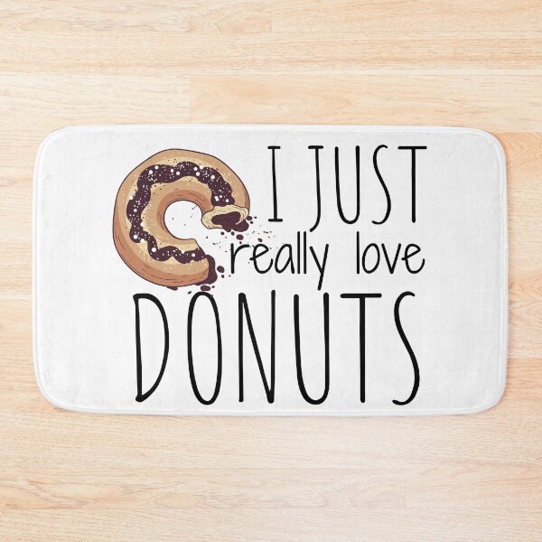 Item preview, I Just Really Love Donuts Chocolate Donut Black Design designed and sold by SweetAndSpice.