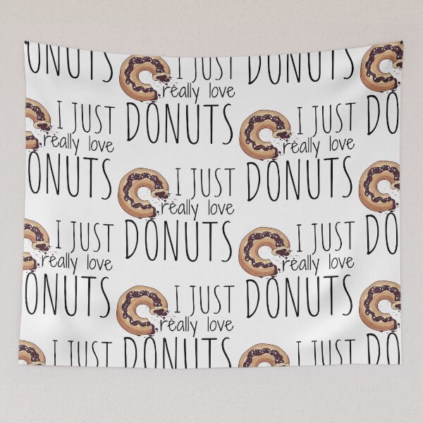 Item preview, I Just Really Love Donuts Chocolate Donut Black Design designed and sold by SweetAndSpice.