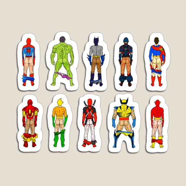 Superhero Butts Magnet