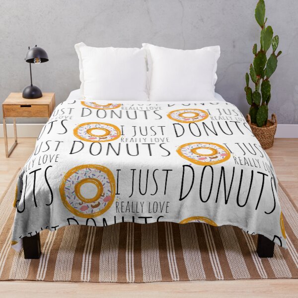 Item preview, I Just Really Love Donuts Sprinkle Donut Black Design designed and sold by SweetAndSpice.