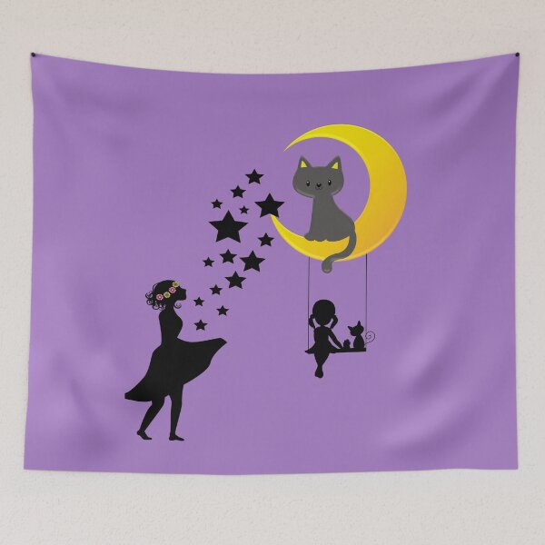 Item preview, girl dream moon cat designed and sold by KALLAUTO.