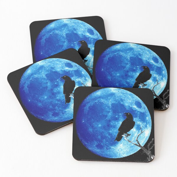 Artikelvorschau, Blauer Mond mit Raben entworfen und verkauft von Fringeman.