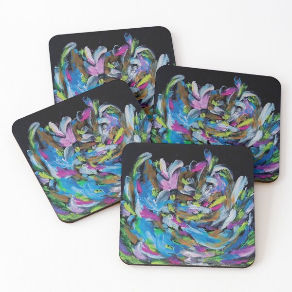Item preview, Dancing Waves, abstract painting designed and sold by pineappledizajn.