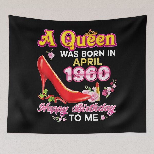 Item preview, A Queen Was Born In April 1960 61st Happy Birthday To Me  designed and sold by servantdep.
