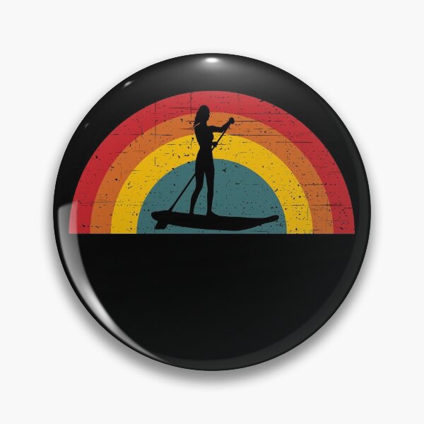 Item preview, Woman Stand Up Paddle Board - SUP - Vintage Half Circle designed and sold by HeatherPore.