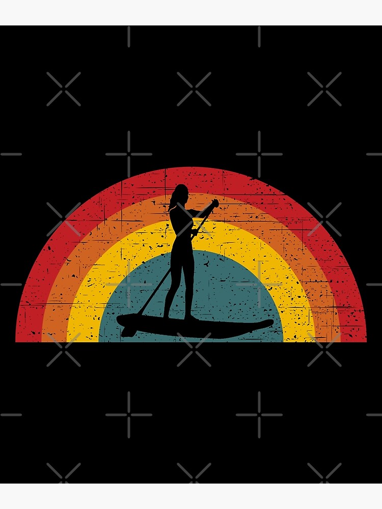 Vintage Woman On Sup Stand Up Paddleboard Retro Shirt Vintage Woman On Sup Stand Up Paddleboard Retro Shirt