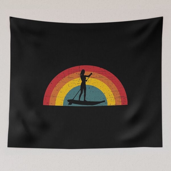 Item preview, Woman Stand Up Paddle Board - SUP - Vintage Half Circle designed and sold by HeatherPore.