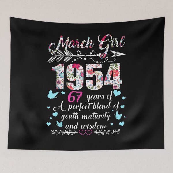 Item preview, March Girl 1954 T 67th Birthday Gift 67 Years Old  designed and sold by servantdep.
