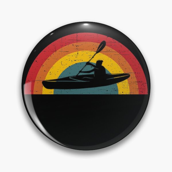 Item preview, Woman Kayaker - Vintage Half Circle designed and sold by HeatherPore.