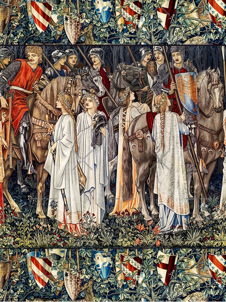 Quest for the Holy Grail, The Arming and Departure of the Knights Horseback  With Shields | Scarf