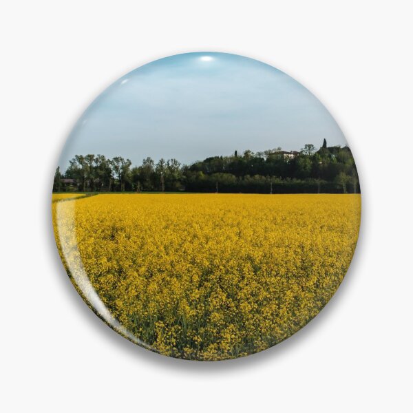 Item preview, Fields of colza in front of an italian village designed and sold by zakaz86.