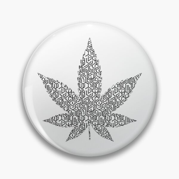 Artikelvorschau, Topfblatt, Cannabis, Schwarz auf Weiß (2021-3-POT-1) entworfen und verkauft von NY-Prints-USA.