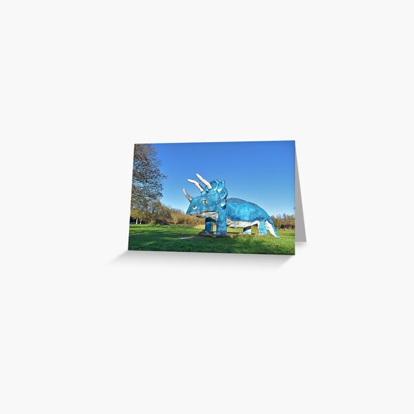 Triceratops at Peartree Bridge by Bill Billings Greeting Card