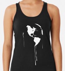 Splatter Earth 1 (white) Racerback Tank Top