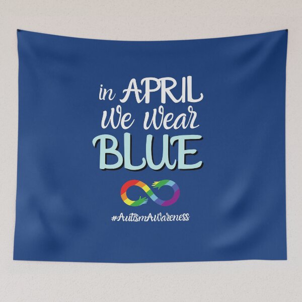 Item preview, In April We Wear Blue #AutismAwareness designed and sold by DocTeen.