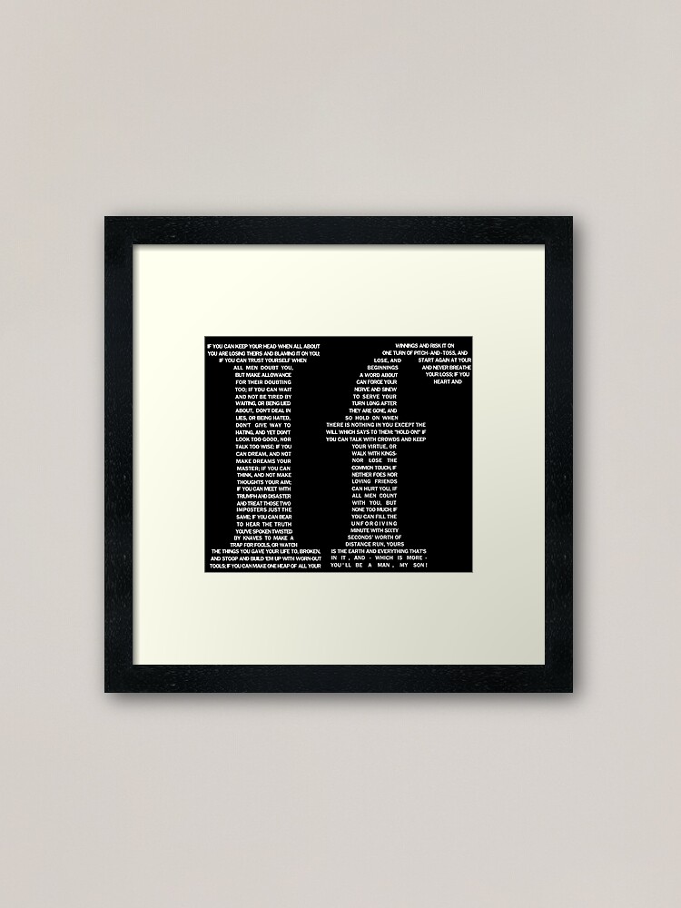 Alternate view of If poem | White Framed Art Print