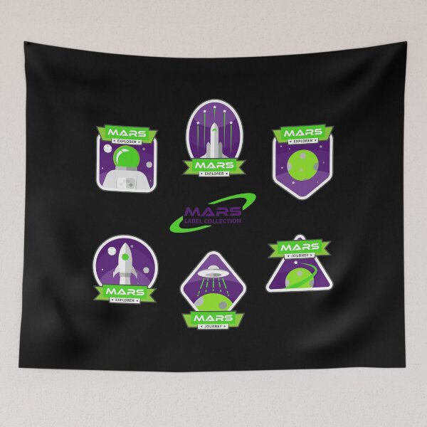 Item preview, Mission to Mars - 7 Sticker Pack -  Purple Green designed and sold by NoMatterLab.