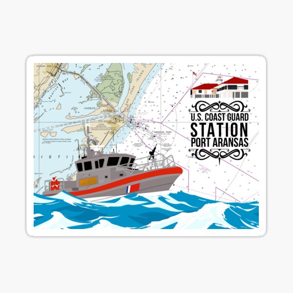 Item preview, Chart Art - Coast Guard Station Port Aransas designed and sold by AlwaysReadyCltv.
