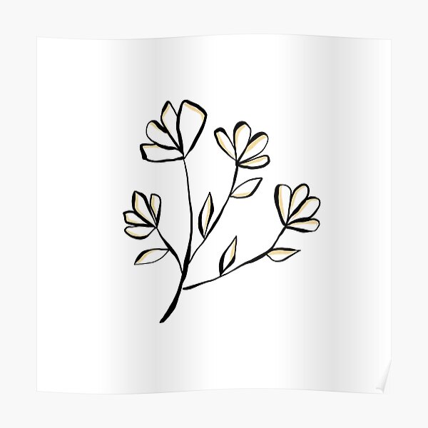 Blumen in der Nähe des Herbstes Poster