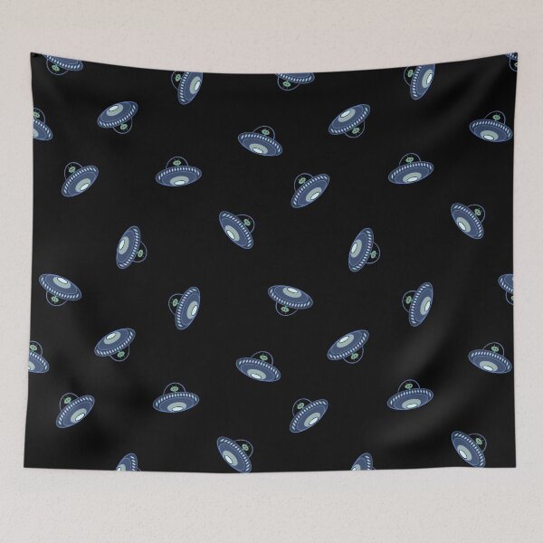 Item preview, Tumbling UFO and Alien - Cartoon  (Blue Version) designed and sold by Cosmic-Ferret.