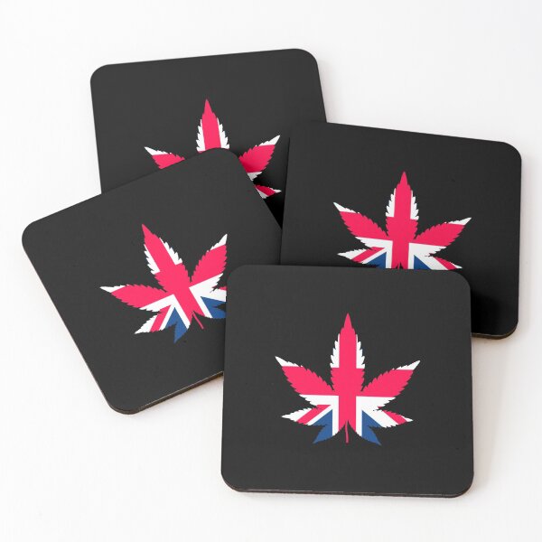 Artikelvorschau, Pot Leaf UK, England Cannabis, Britische Flagge (2021-3-POT-5) entworfen und verkauft von NY-Prints-USA.