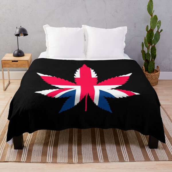 Artikelvorschau, Pot Leaf UK, England Cannabis, Britische Flagge (2021-3-POT-5) entworfen und verkauft von NY-Prints-USA.